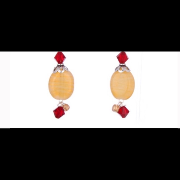 Swarovski Sterling Silver agate oval earrings. - Picture 2 of 2